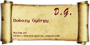 Dobozy György névjegykártya